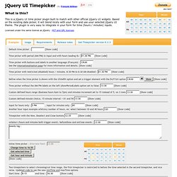 jQuery UI Timepicker by Francois Gelinas
