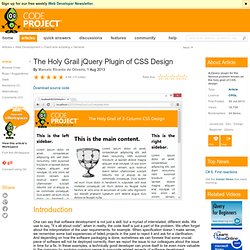 The Holy Grail jQuery Plugin of CSS Design