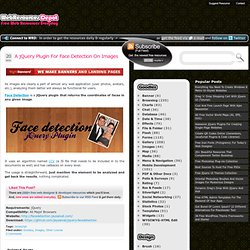 A jQuery Plugin For Face Detection On Images
