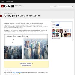 jQuery plugin Easy Image Zoom