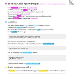 The Sexy Curls jQuery Plugin by Elliott Kember