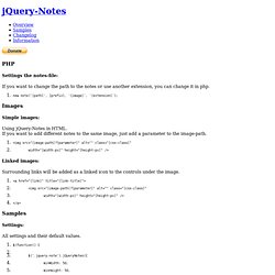 jQuery Plugin: jQuery-Notes 1.0.8