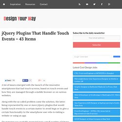 jQuery Plugins That Handle Touch Events - 43 Items