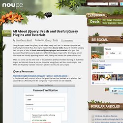 All About jQuery: Fresh and Useful jQuery Plugins and Tutorials