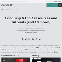 12 Jquery & CSS3 resources and tutorials (and 18 more!)