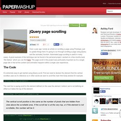 jQuery page scrolling