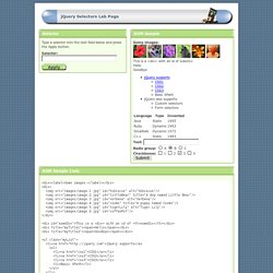jQuery Selectors Lab Page