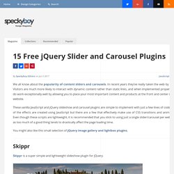 15 Amazing jQuery Image Gallery/Slideshow Plugins and Tutorials