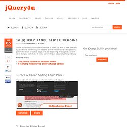 10 jQuery Panel Slider Plugins