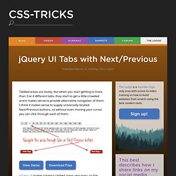 jQuery UI Tabs with Next/Previous