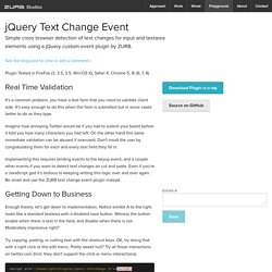 jQuery Text Change Event - ZURB Playground - ZURB.com