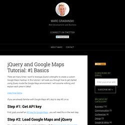 jQuery and Google Maps Tutorial: #1 Basics