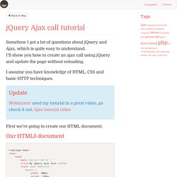 jQuery Ajax call tutorial