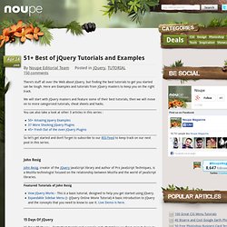 51 Best of jQuery Tutorials and Examples