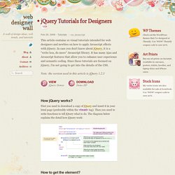 jQuery Tutorials for Designers