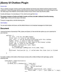 jQuery UI Chatbox Plugin