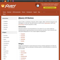 jQuery UI Demos