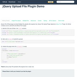 jQuery Upload File Plugin Demo