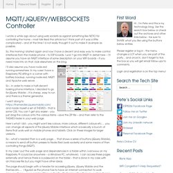 MQTT/JQUERY/WEBSOCKETS Controller