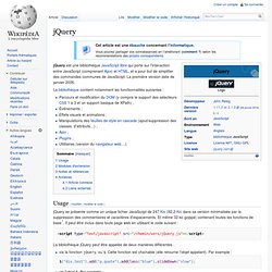 Définition jQuery