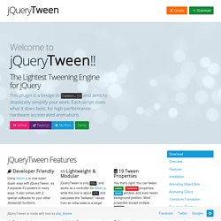 jQueryTween - Lightest Tweening Engine for jQuery