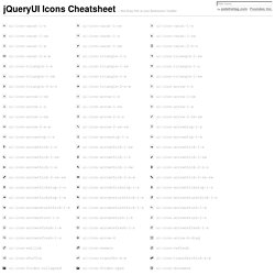 jQueryUI Icons List / Cheatsheet