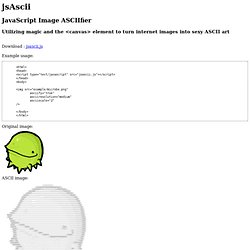 JavaScript Image ASCIIfier