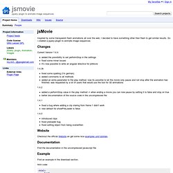 jsmovie - jquery plugin to animate image sequences