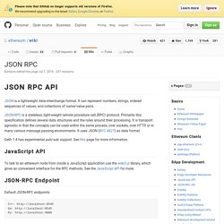 JSON RPC · ethereum/wiki Wiki