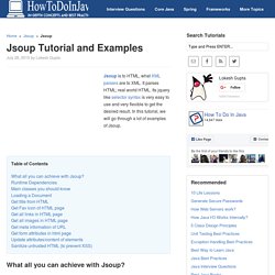 Jsoup Tutorial and Examples