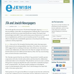JTA and Jewish Newspapers