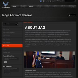 Judge Advocate General: About JAG