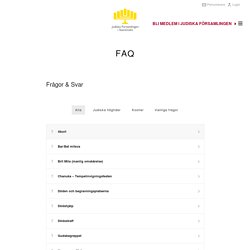 FAQ - Judiska Församlingen i Stockholm