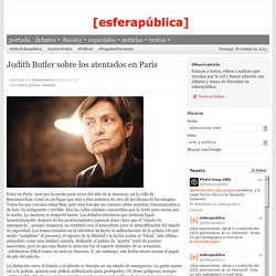 Judith Butler sobre los atentados en París