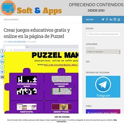 Crear juegos educativos gratis y online en la página de Puzzel