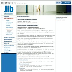 Stadt Münster: Jugendinformations- und -bildungszentrum (Jib) - Reiseinformation