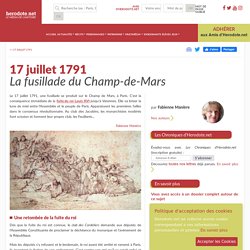 17 juillet 1791 - La fusillade du Champ-de-Mars