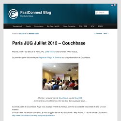 Paris JUG Juillet 2012 – Couchbase
