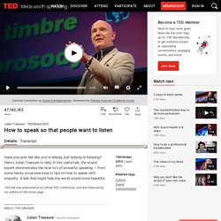 TED: How to speak so that people want to listen