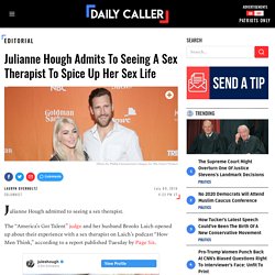 Julianne Hough Admits To Seeing A Sex Therapist To Spice Up Her Sex Life