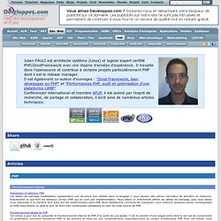 Présentation du Zend Framework - Premiers pas