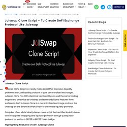 Julswap Exchange Clone Script