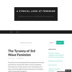 A Cynical look at Feminism