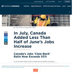 In July, Canada Added Less Than Half of June’s Jobs Increase