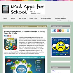 Jumbled Sentences – A Series of Free Writing Apps for iPads