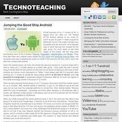 Jumping the Good Ship Android « Technoteaching