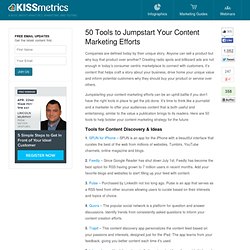 50 Tools to Jumpstart Your Content Marketing Efforts