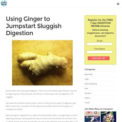 Using Ginger to Jumpstart Sluggish Digestion