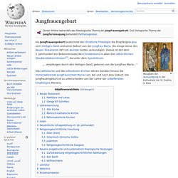 Jungfrauengeburt - Wikipedia