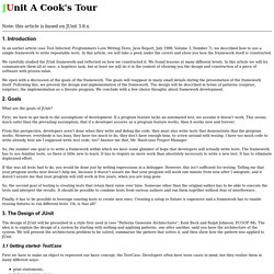 JUnit: A Cook’s Tour